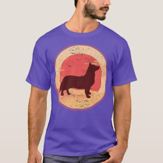ウェルシュコーギードッグレトロ Tシャツ
