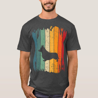 ウェルシュコーギードッグヴィンテージレトロ70s 80sコルギ恋人 tシャツ