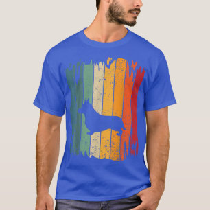 ウェルシュコーギードッグヴィンテージレトロ70s 80sコルギ恋人 tシャツ