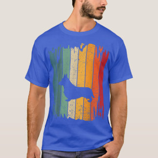 ウェルシュコーギードッグヴィンテージレトロ70s 80sコルギ恋人 tシャツ