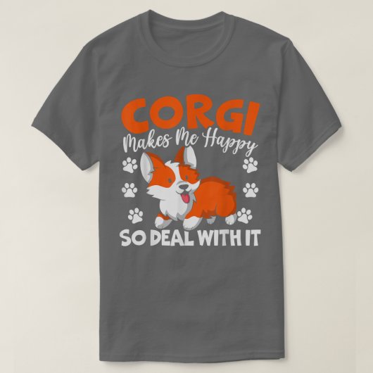 ウェルシュコーギードッグ恋人パピーオーナーコーギブリーダーPu Tシャツ (デザイン正面)