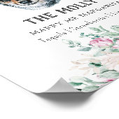 ウェルシュコーギードッグ結婚の特徴的なドリンクの看板 ポスター (角)