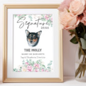 ウェルシュコーギードッグ結婚の特徴的なドリンクの看板 ポスター