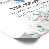 ウェルシュコーギードッグ結婚の特徴的なドリンクの看板 ポスター (角)