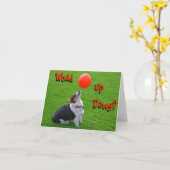 ウェルシュコーギーノートカード： Dawgの広告？ カード (黄色い花)