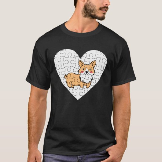 ウェルシュコーギーパズル Tシャツ (正面)