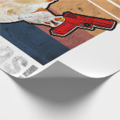 ウェルシュコーギーピュー・ピュー・マダファカス – ヴィンテージコルギスタフ ラッピングペーパー (角)