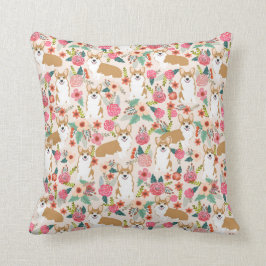 ウェルシュコーギーフローラ春犬の人のギフトラブ クッション