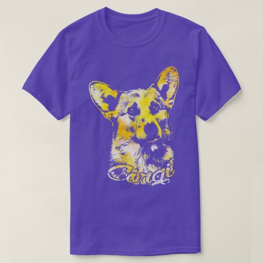 ウェルシュコーギーポートレート Tシャツ (デザイン正面)