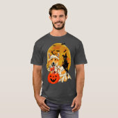 ウェルシュコーギームミハロウィーンコおもしろいルギハロウィーン Tシャツ (正面フル)