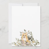 ウェルシュコーギー子犬の赤ちゃんシャワー 招待状 (裏面)