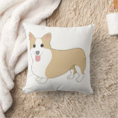 ウェルシュコーギー犬のイラストレーション クッション (ブランケット)