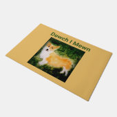 ウェルシュコーギー犬パーソナライズされた ドアマット (アングル)