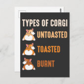 ウェルシュコーギー犬愛好家ギフト かわいい動物ペット ポストカード (正面/裏面)