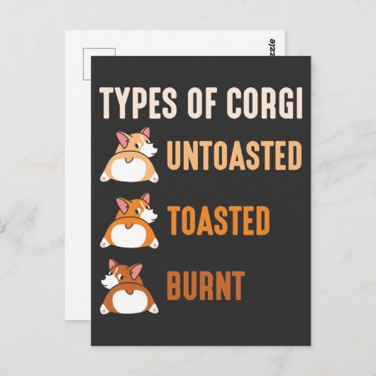 ウェルシュコーギー犬愛好家ギフト かわいい動物ペット ポストカード (正面/裏面)