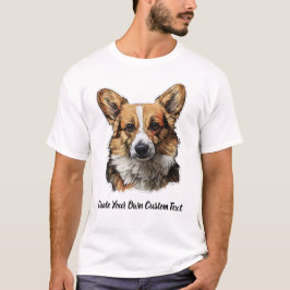 ウェルシュコーギー犬 オリジナルテキスト Tシャツ