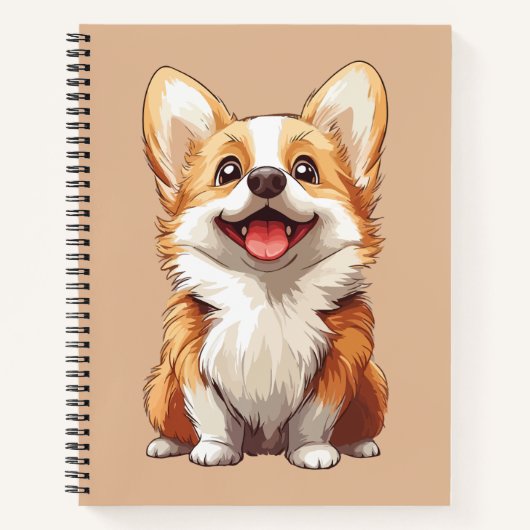 ウェルシュコーギー犬 ノートブック (正面)