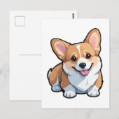 ウェルシュコーギー犬 ポストカード (正面/裏面)