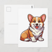 ウェルシュコーギー犬 ポストカード (正面/裏面)