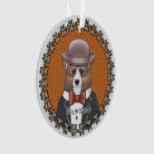 ウェルシュコーギー眼鏡 オーナメント (正面)