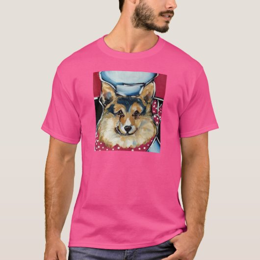 ウェルシュコーギー カーディガン Tシャツ (正面)