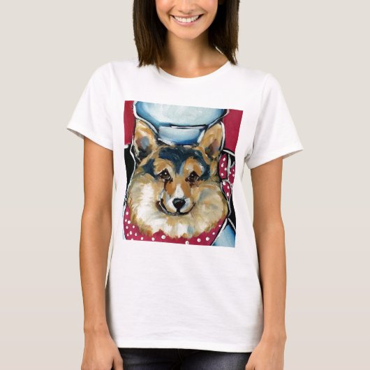 ウェルシュコーギー カーディガン Tシャツ (正面)