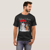 ウェルシュコーギー サンタ 犬 クリスマス スノーマン Xmas パジャマ Tシャツ (正面フル)