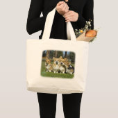 ウェルシュコーギー(ペンブローク) ラージトートバッグ (正面(商品))