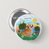 ウェルシュコーギー(Pembroke 7b) 缶バッジ (正面&裏面)