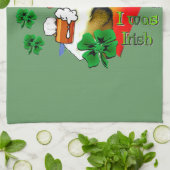 ウェルシュコーギーSt patricks day キッチンタオル (折り畳み)