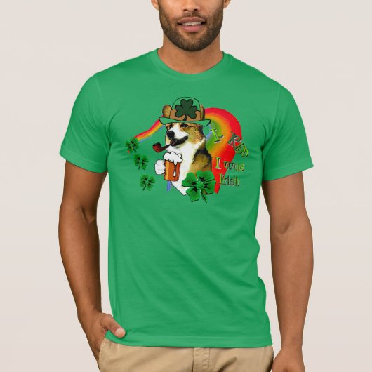 ウェルシュコーギーSt patricks day Tシャツ (正面)