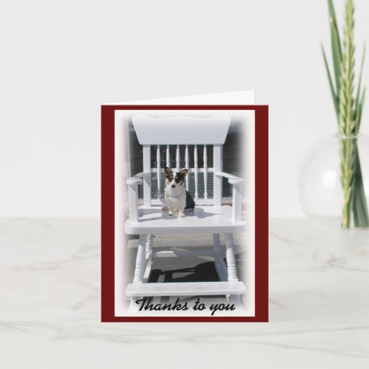 ウェルシュコーギーThank Youノートカード サンキューカード (正面)