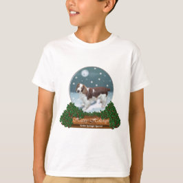 ウェルシュスプリンガースパニエル犬クリスマスギフト Tシャツ