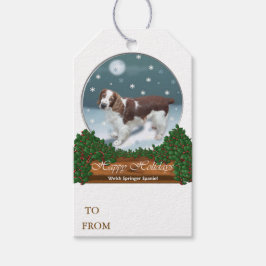 ウェルシュスプリンガースパニエル犬クリスマス ギフトタグ