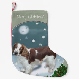 ウェルシュスプリンガースパニエル犬クリスマス スモールクリスマスストッキング