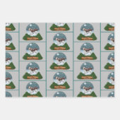 ウェルシュスプリンガースパニエル犬クリスマス ラッピングペーパーシート (正面2)