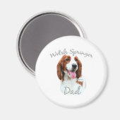 ウェルシュスプリンガースパニエル犬パパ2 マグネット (正面/裏面)