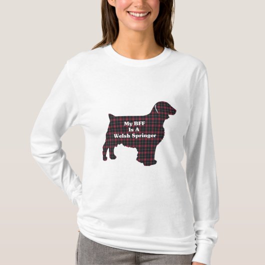 ウェルシュスプリンガースパニエル犬BFF Tシャツ (正面)
