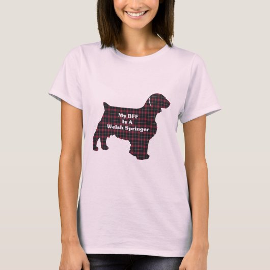 ウェルシュスプリンガースパニエル犬BFF Tシャツ (正面)