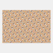 ウェルシュスプリンガー絵を描スパニエル犬オリジナルドッグアート ラッピングペーパーシート (正面3)