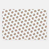 ウェルシュスプリンガー絵を描スパニエル犬オリジナルドッグアート ラッピングペーパーシート (正面2)