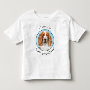 ウェルシュスプリンガー絵画スパニエル犬ズ – オリジナルドッグアート トドラーTシャツ