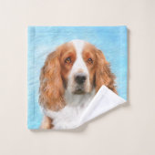 ウェルシュスプリンガー絵画スパニエル犬ズ – オリジナルドッグアート バスタオルセット (ウォッシュタオル)