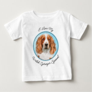 ウェルシュスプリンガー絵画スパニエル犬ズ – オリジナルドッグアート ベビーTシャツ