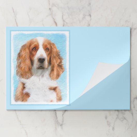 ウェルシュスプリンガー絵画スパニエル犬ズ – オリジナルドッグアート ペーパーパッド (折り畳み)