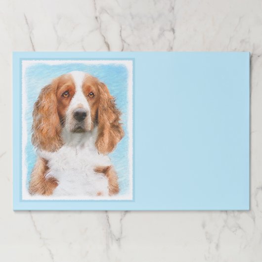 ウェルシュスプリンガー絵画スパニエル犬ズ – オリジナルドッグアート ペーパーパッド (正面)