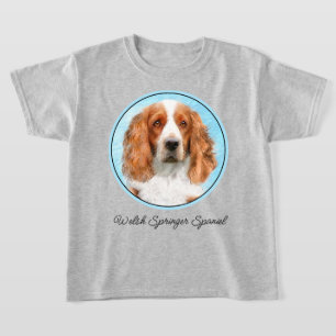 ウェルシュスプリンガー絵画スパニエル犬ズ – オリジナルドッグアート Tシャツ