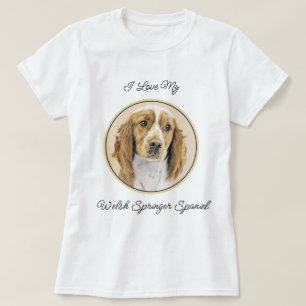 ウェルシュスプリンガー絵画スパニエル犬ズ – オリジナルドッグアート Tシャツ