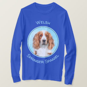 ウェルシュスプリンガー絵画スパニエル犬ズ – オリジナルドッグアート Tシャツ