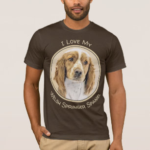 ウェルシュスプリンガー絵画スパニエル犬ズ – オリジナルドッグアート Tシャツ